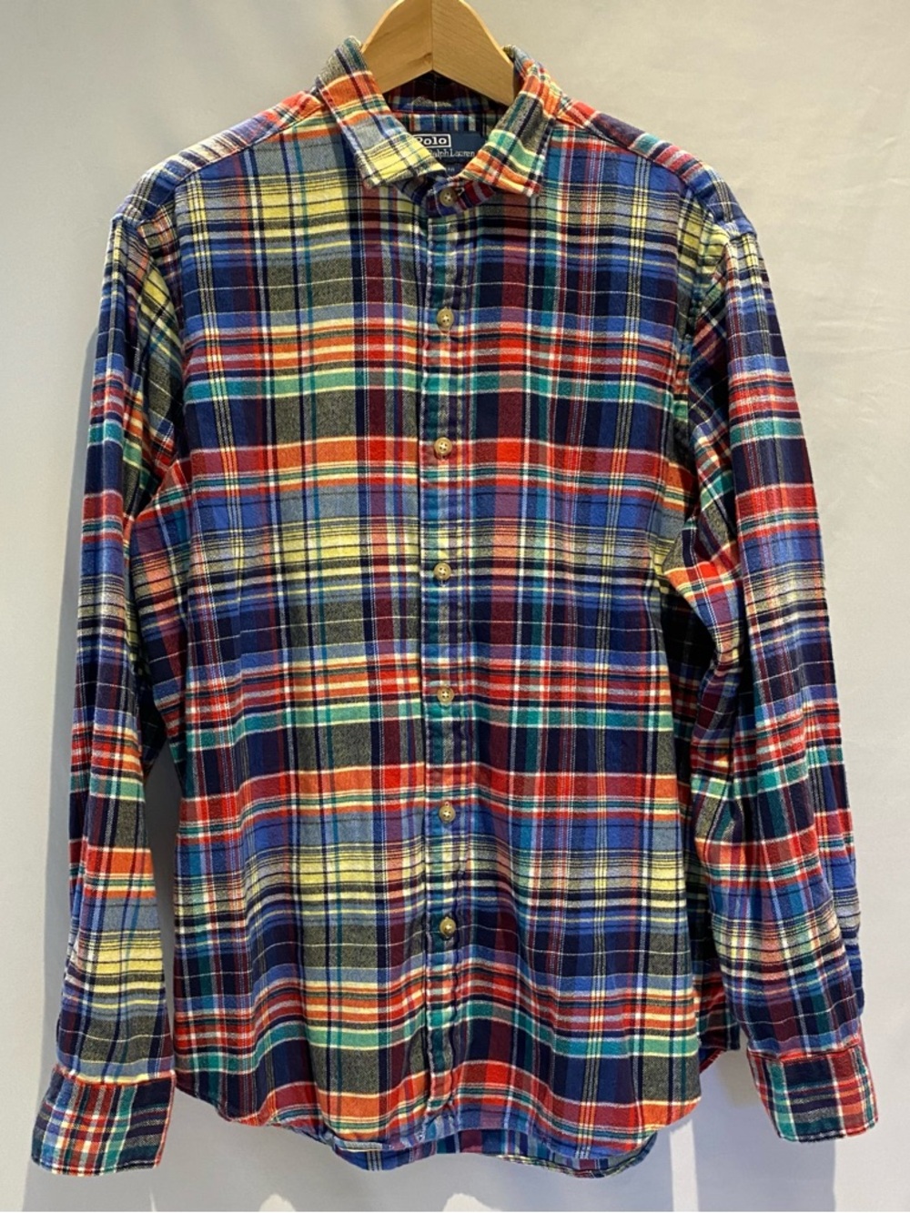 Polo by Ralph Lauren Long-Sleeve Plaid Brushed Twill Shirt, size XL
